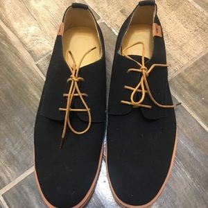 Men’s Black Suede Boat Shoes Sz 12 Narrow